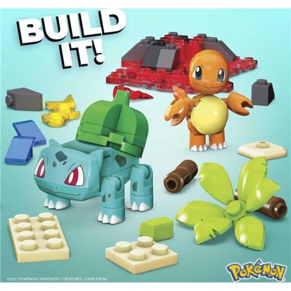 MEGA Pokémon Building Toys Set Kanto Region Team with 130 Pieces 2" Tall, Kids - Picture 5 of 6